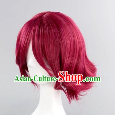 Coffee Maid Daji Dawn Princess Burgundy Glory Cosplay Wig