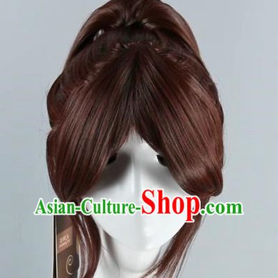 Brown Single Ponytail Wig