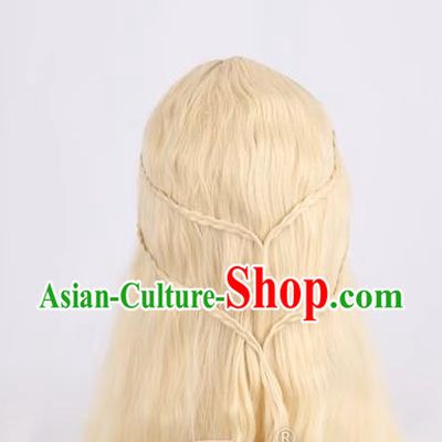Yellow Corn Perm Cos Wig