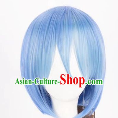 Cos Wig Bangs Blue Gradient From Zero Starting Life In Another World