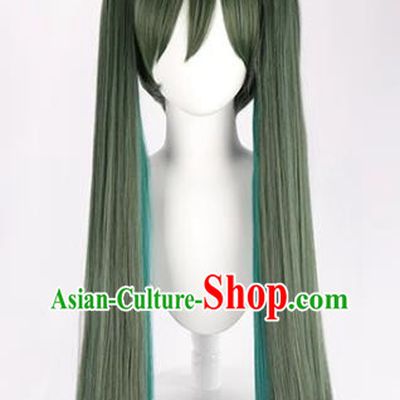 Senbonzakura Green Gradient Blue VOCALOID Future Hatsune Miku Anime Cosplay Wig