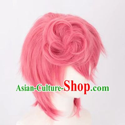 JOJO Bizarre Adventure Golden Wind Rose Pink Trish Una Cosplay Wig