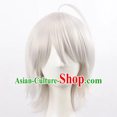 Fate Grand Orde Fgo Joan Of Arc Short Hair Silver White Cos Wig