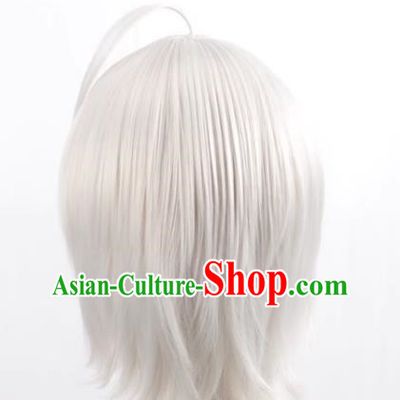 Fate Grand Orde Fgo Joan Of Arc Short Hair Silver White Cos Wig