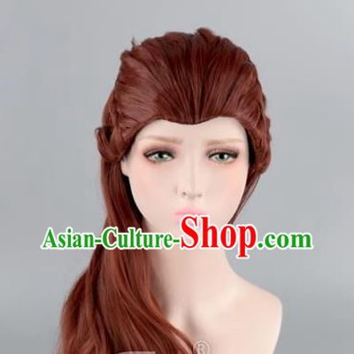100CM Brown Beauty Pointed Elf Female Cosplay Anime Wig