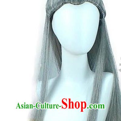 Ancient Costume Wig Male Ancient Style Knight Stage Performance Props Scholar Hanfu Immortal Fairy Style Cos Fake Headgear