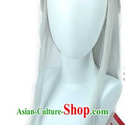 Ancient Costume Wig Male Ancient Style Knight Stage Performance Props Scholar Hanfu Immortal Fairy Style Cos Fake Headgear