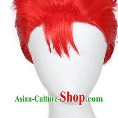 Cosplay Wig Original Sakuragi Hanamichi Slam Dunk SLAMDUNK Red Flipped Back Short Hair