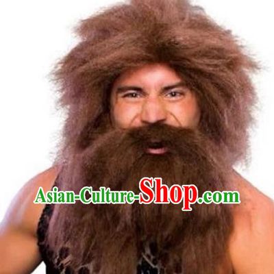 Halloween Performance Dress Up Wig Aboriginal Wig Beggar Funny Stage Performance Savage Wig Headgear