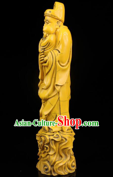 Chinese Handicraft Sculpture Handmade Statue Ox Bone Carving Collection