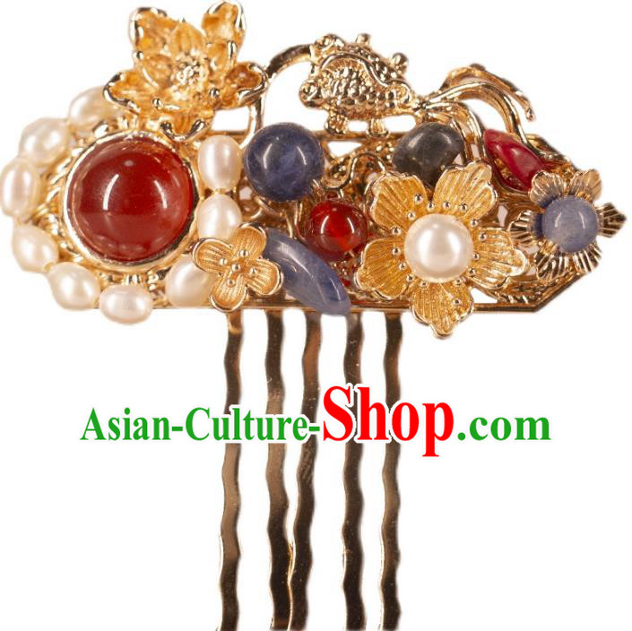 China Mibg Dynasty Pearl Hair Combs Ancient Empress Hair Jewelries Handmade Hanfu Accessories China Mibg Dynasty Pearl Hair Combs Ancient Empress Hair Jewelries Handmade Hanfu Accessories