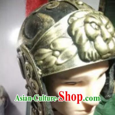 China Tang Dynasty Warrior Headwear Handmade Cosplay Officer Hat Ancient General Helmet