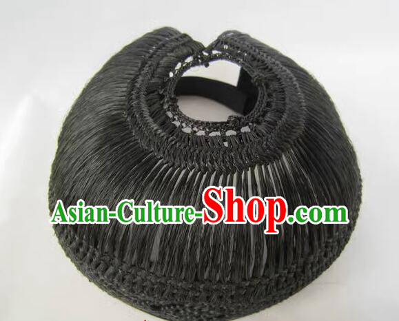 Handmade Chinese Taoist Hat Traditional Taoism Headband Black Headwear Handmade Chinese Taoist Hat Traditional Taoism Headband Black Headwear