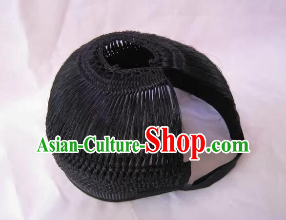 Handmade Chinese Taoist Hat Traditional Taoism Headband Black Headwear Handmade Chinese Taoist Hat Traditional Taoism Headband Black Headwear