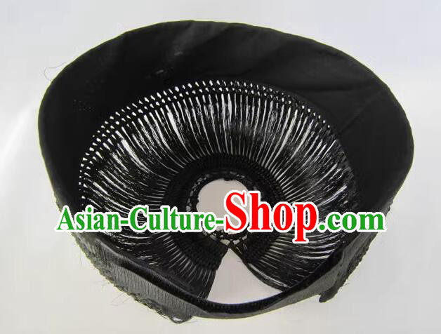 Handmade Chinese Taoist Hat Traditional Taoism Headband Black Headwear Handmade Chinese Taoist Hat Traditional Taoism Headband Black Headwear
