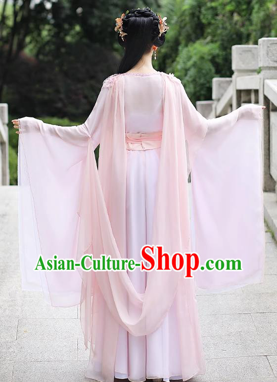 China Song Dynasty Woman Replicate Clothing Traditional Hanfu Fairy Pink Dress Ancient Clothing China Song Dynasty Woman Replicate Clothing Traditional Hanfu Fairy Pink Dress Ancient Clothing