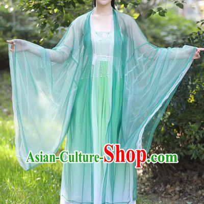 China Ancient Fairy Clothing Tang Dynasty Female Replicate Clothing Traditional Hanfu Green Hezi Dress