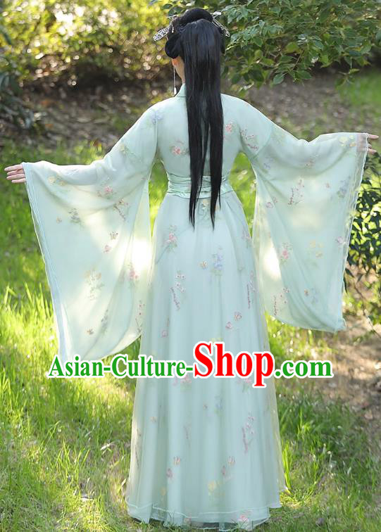 China Song Dynasty Princess Costume Ancient Clothing Traditional Wide Sleeve Green Hanfu Dress China Song Dynasty Princess Costume Ancient Clothing Traditional Wide Sleeve Green Hanfu Dress