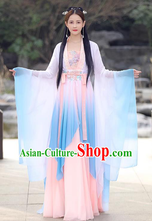 China Song Dynasty Princess Costume Ancient Goddess Clothing Female Hanfu Wide Sleeve Fairy Dress China Song Dynasty Princess Costume Ancient Goddess Clothing Female Hanfu Wide Sleeve Fairy Dress
