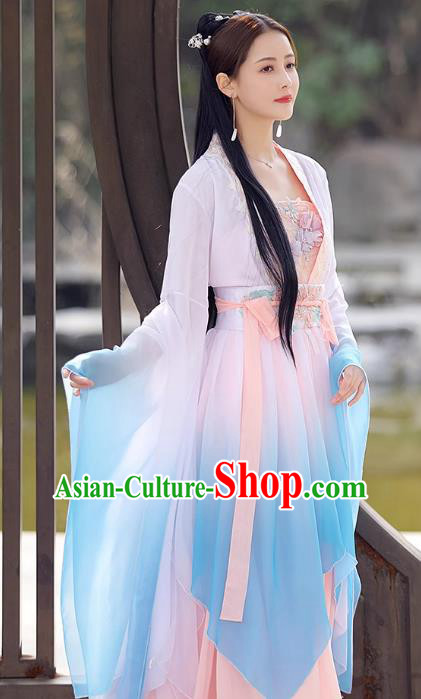 China Song Dynasty Princess Costume Ancient Goddess Clothing Female Hanfu Wide Sleeve Fairy Dress China Song Dynasty Princess Costume Ancient Goddess Clothing Female Hanfu Wide Sleeve Fairy Dress