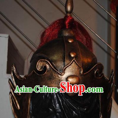 China Tang Dynasty Warrior Headwear Handmade Ancient General Helmet Stage Performance Officer Hat