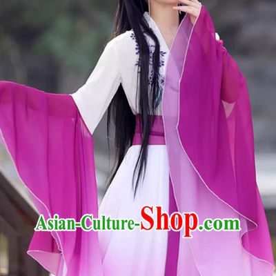 Purple Fairy Dress China Han Dynasty Princess Costume Ancient Hanfu Classical Dance Clothing