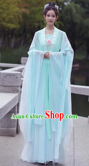 China Classical Dance Clothing Light Green Fairy Dress Song Dynasty Princess Costume Ancient Hanfu China Classical Dance Clothing Light Green Fairy Dress Song Dynasty Princess Costume Ancient Hanfu