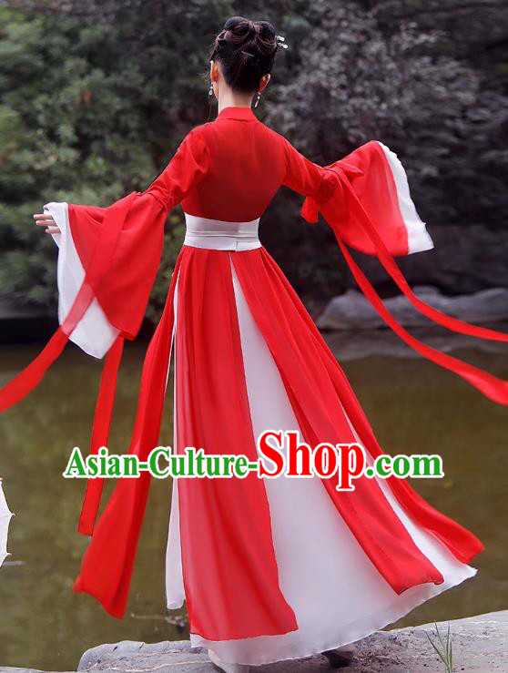 China Red Fairy Dress Ancient Wedding Hanfu Classical Dance Clothing Han Dynasty Princess Costume China Red Fairy Dress Ancient Wedding Hanfu Classical Dance Clothing Han Dynasty Princess Costume