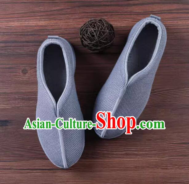 China Winter Monk Shoes Handmade Lay Buddhist Shoes Grey Insulating Shoes China Winter Monk Shoes Handmade Lay Buddhist Shoes Grey Insulating Shoes