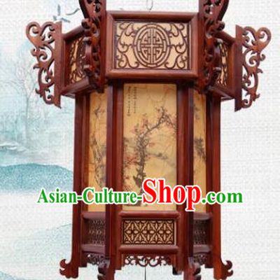 Handmade Wood Lamp China Classical Palace Lantern New Year Lantern