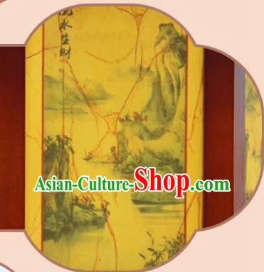 China Classical Landscape Painting Palace Lantern New Year Lantern Handmade Wood Lamp China Classical Landscape Painting Palace Lantern New Year Lantern Handmade Wood Lamp