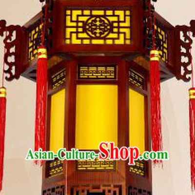 Handmade Wood Lamp China Classical Palace Lantern New Year Lantern