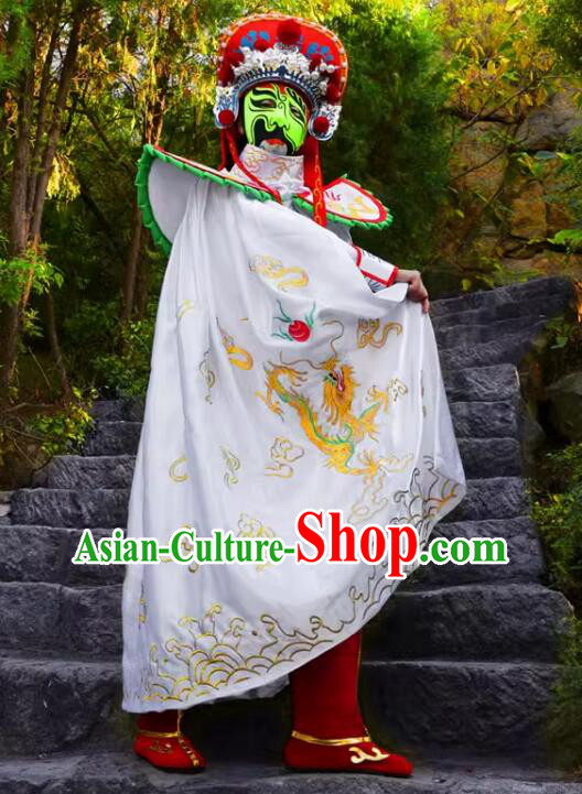 China Mask Change White Outfit Bian Lian Mask Changing Costumes Complete Set China Mask Change White Outfit Bian Lian Mask Changing Costumes Complete Set