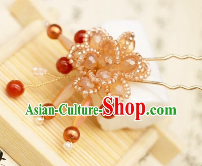 Handmade Hanfu Hair Jewelry China Ancient Empress Hairpin Ming Dynasty Princess Beads Hair Clip Handmade Hanfu Hair Jewelry China Ancient Empress Hairpin Ming Dynasty Princess Beads Hair Clip