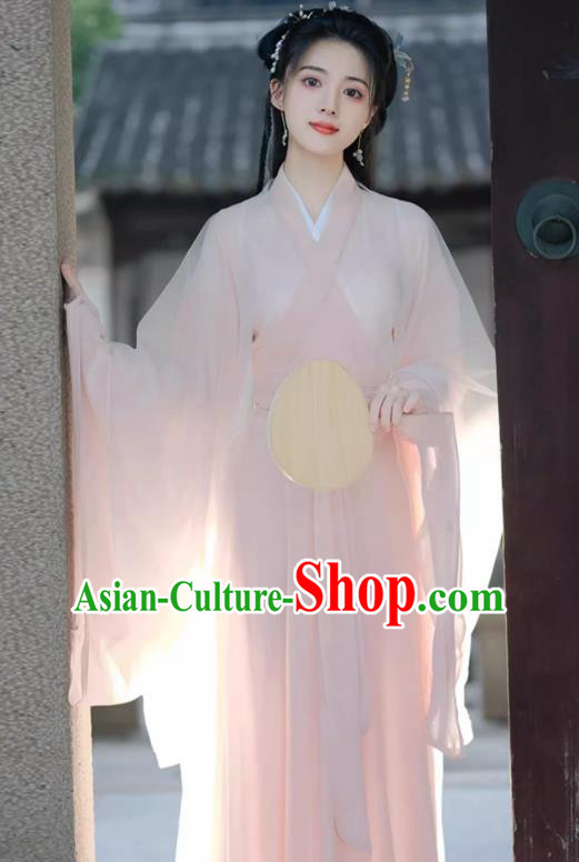 China Traditional Hanfu Pink Dress Ancient Fairy Princess Clothing Jin Dynasty Woman Costumes China Traditional Hanfu Pink Dress Ancient Fairy Princess Clothing Jin Dynasty Woman Costumes