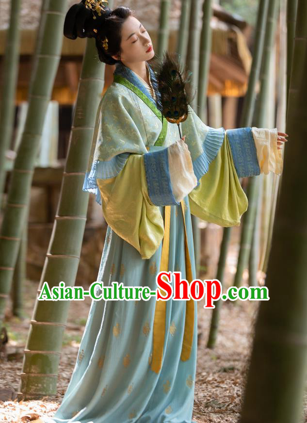 China Jin Dynasty Court Beauty Costumes Traditional Hanfu Dresses Ancient Goddess Luoshen Clothing China Jin Dynasty Court Beauty Costumes Traditional Hanfu Dresses Ancient Goddess Luoshen Clothing