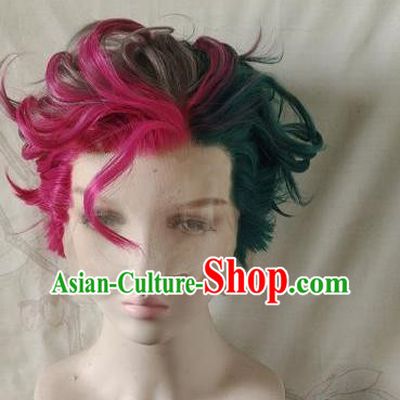 Wig Front Hand Hook Lace European And American Retro Three Color Short Curly Props