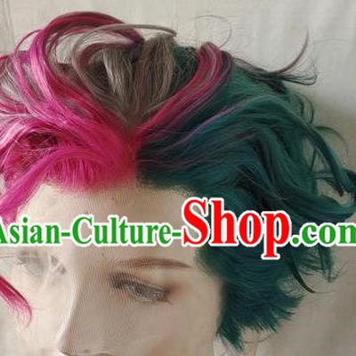 Wig Front Hand Hook Lace European And American Retro Three Color Short Curly Props