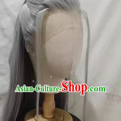 Front Hook Front Lace Wig Sauvignon Blanc Liu Nan Silver Gray Costume