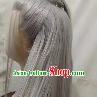 Front Hook Front Lace Wig Sauvignon Blanc Liu Nan Silver Gray Costume