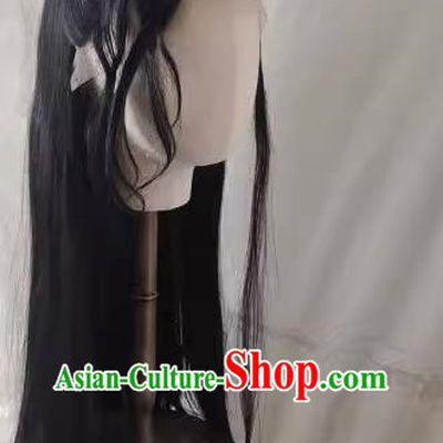 Wig Costume Female Chi Ming Dao Niang Hair Customized Long Hair Half Tied Without Tip Front Hand Hook Lace Headgear Props