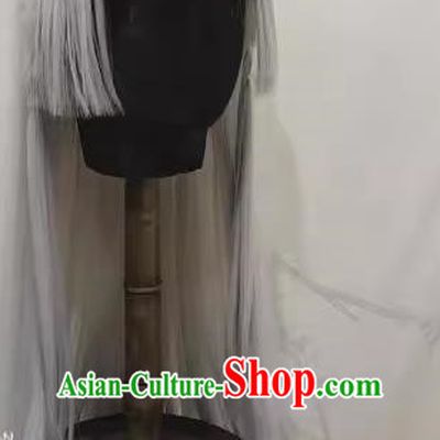 Silver White Wig Costume Wig For Women Lace Hand Hook Curly Hair Cute Gift Style Long Style For Men