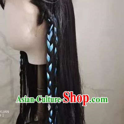 Front Hook Wig Front Lace Ribbon Exotic Costume Wig Curly Bangs