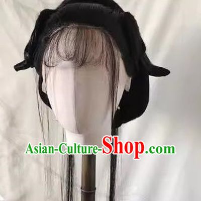 Wig Ancient Costume Women Front Lace Hand Hook Butterfly Essence With Hanfu Style Hair