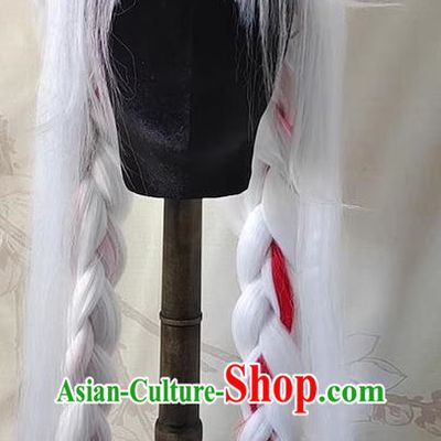 Front Hand Hook White And Red Mixed Color King Yang Yuhuan Glory Yin Tiger Heart Song Wig Year Of The Tiger
