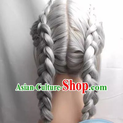 Silver Gray Apex Cos Hero Loba Anime COS Wig