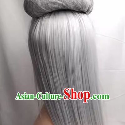 The Legend Of Zelda Unparalleled Apocalypse Young Impa Cos Wig Silver White Long Fake Hair