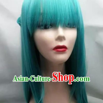 One Piece Xiaozi COS Wig Green Style Braid Anime Cosplay Customization