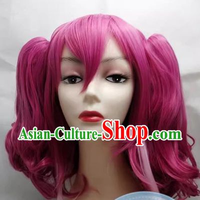 Yu Gi Oh ARC V COS Hiiragi Yuzu COSPLAY Fake Hair Wig Custom Made