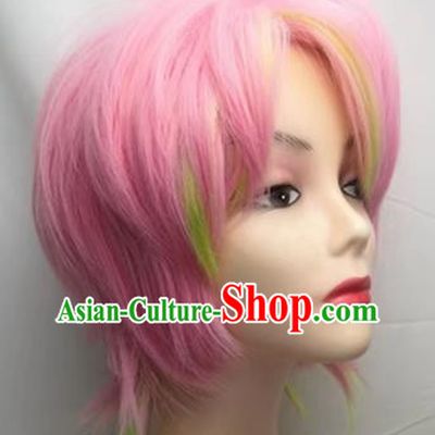 Kimetsu No Yaiba Cos Demon Slayer Squad Koi Pillar Kanroji Miuri Sex Change Cos Wig Two Color Gradient